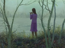 Aron Wiesenfeld, Bloom, 2014, 30x30, oil on canvas